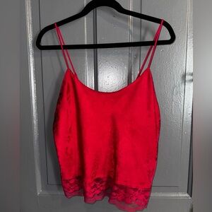 Lilac+London red floral lace top woman size M